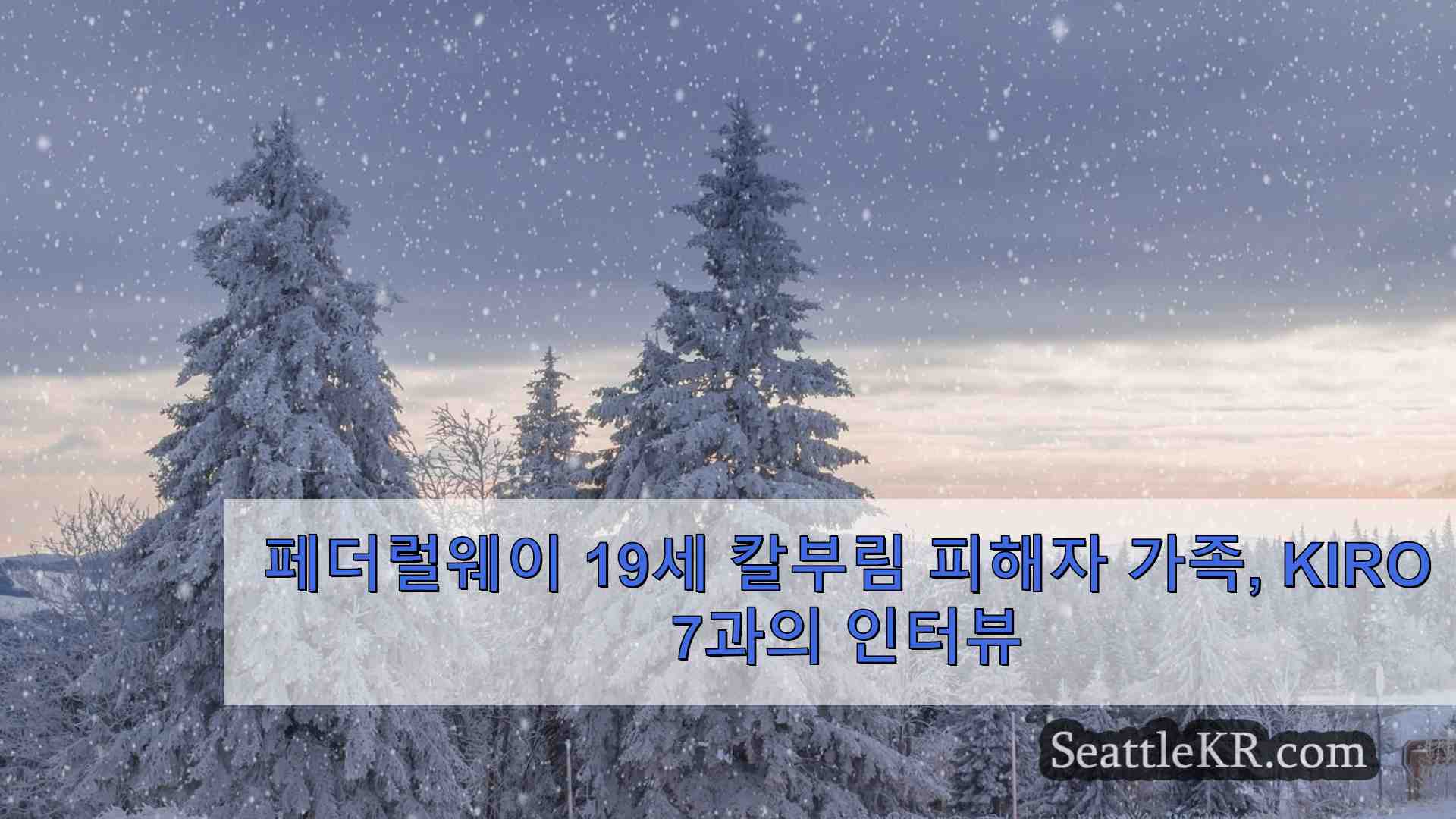 페더럴웨이 19세 칼부림 피해자 가족 KIRO 7과의 인터뷰