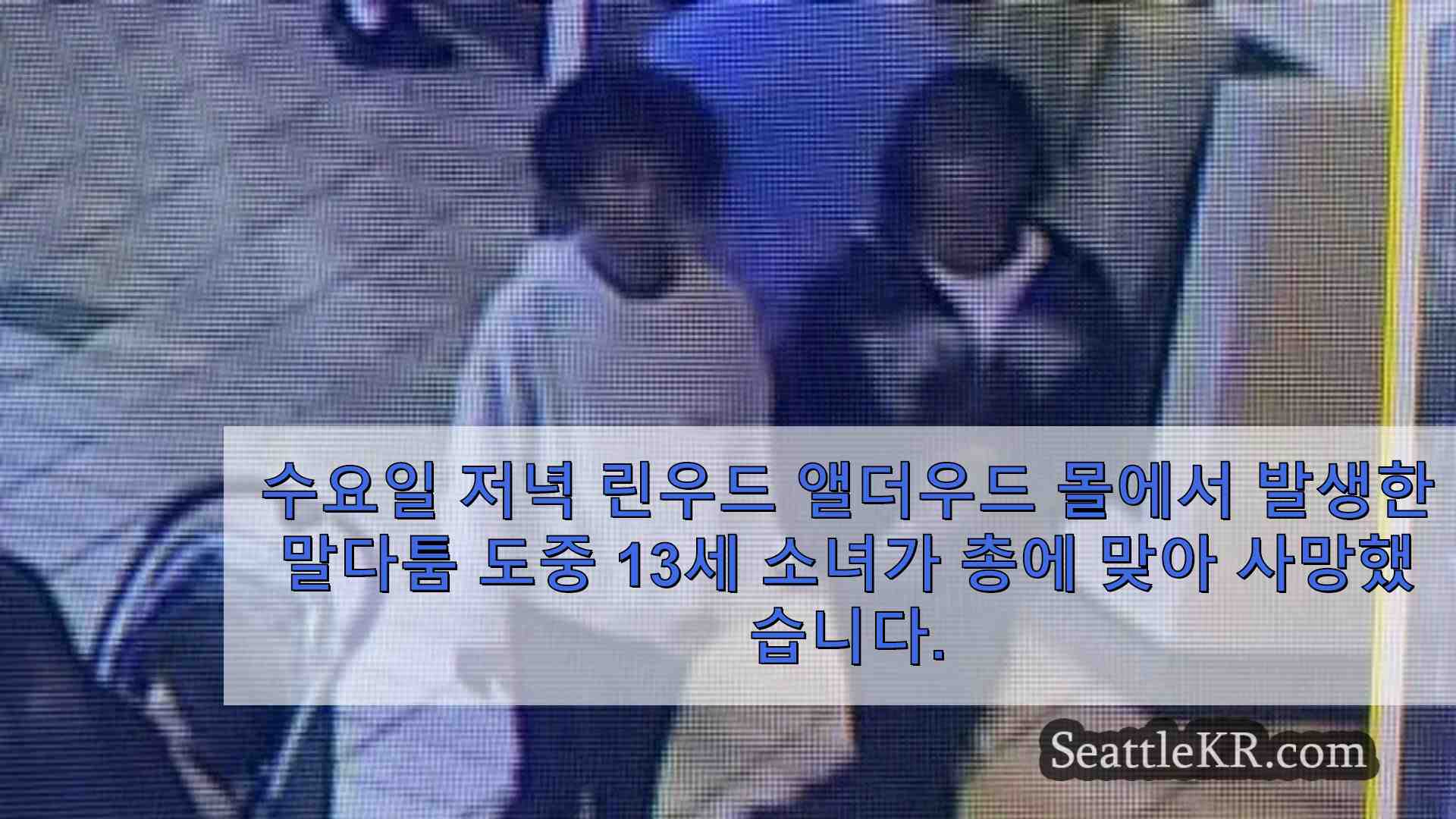 앨더 우드 몰에서 말다툼 중 사망 한 십대 소녀 용의자는 여전히 도주 중