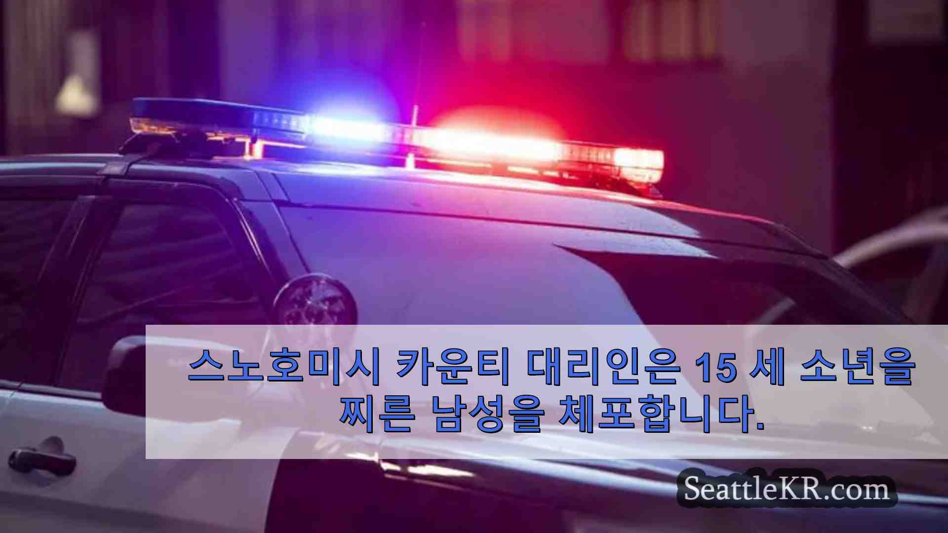 스노호미시 카운티 대리인은 15 세 소년을 찌른 남성을 체포합니다.