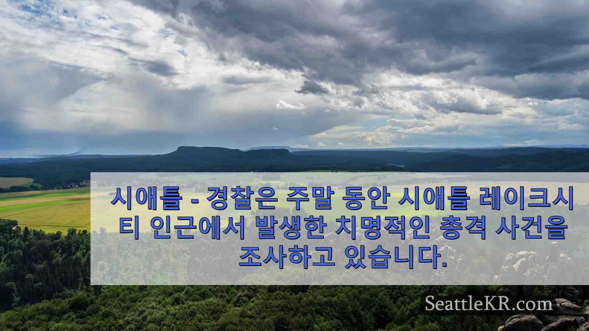 북시애틀 살인 사건 수사 중 체포된 남성