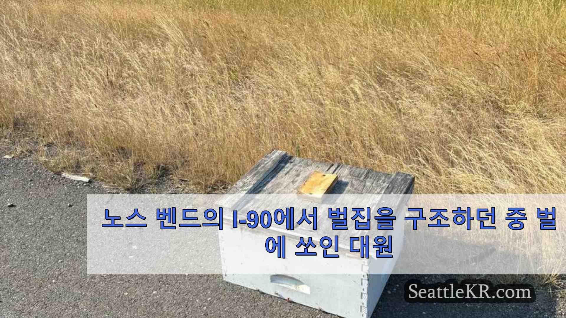 노스 벤드의 I-90에서 벌집을 구조하던 중 벌에 쏘인 대원