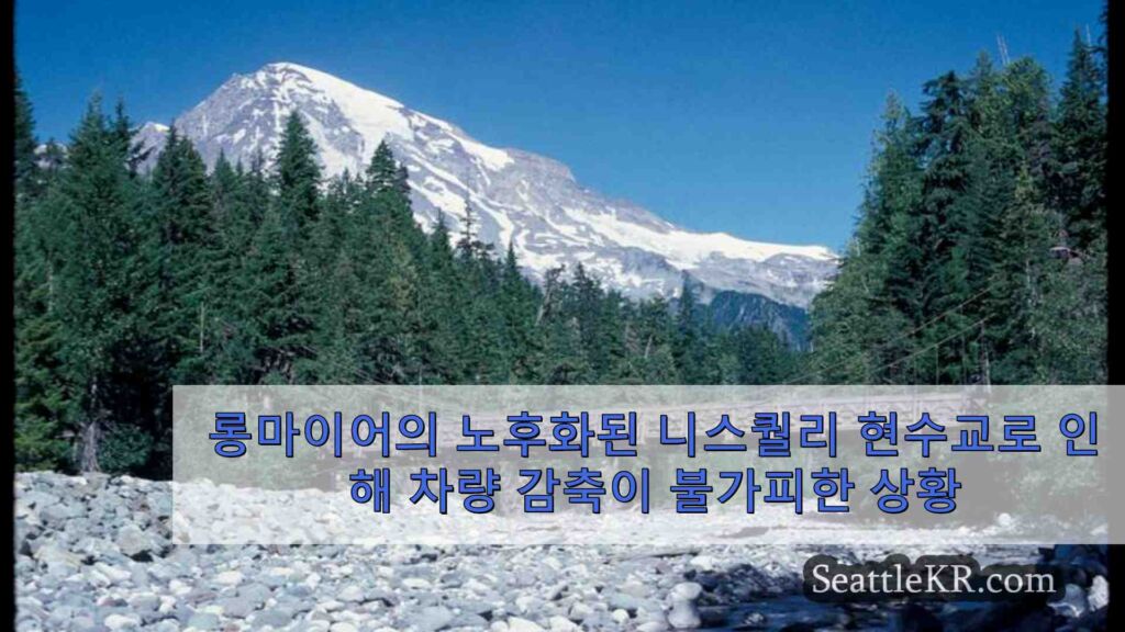 롱마이어의 노후화된 니스퀄리 현수교, 횡단 차량 무게 제한을 줄여야