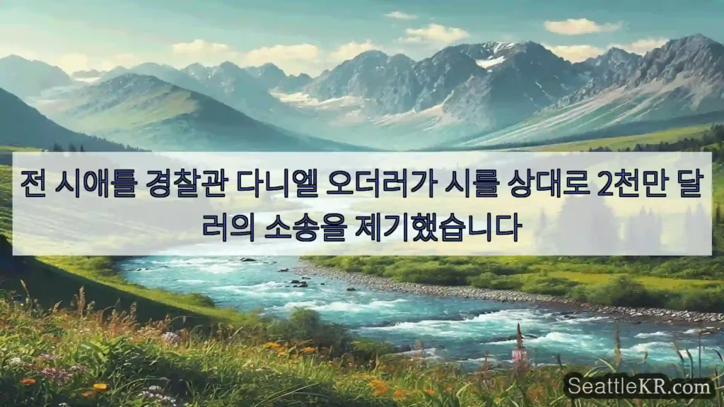 시애틀 뉴스 전 시애틀 경찰관 다니엘 오더러가 시를 상대로 2천만 달러의