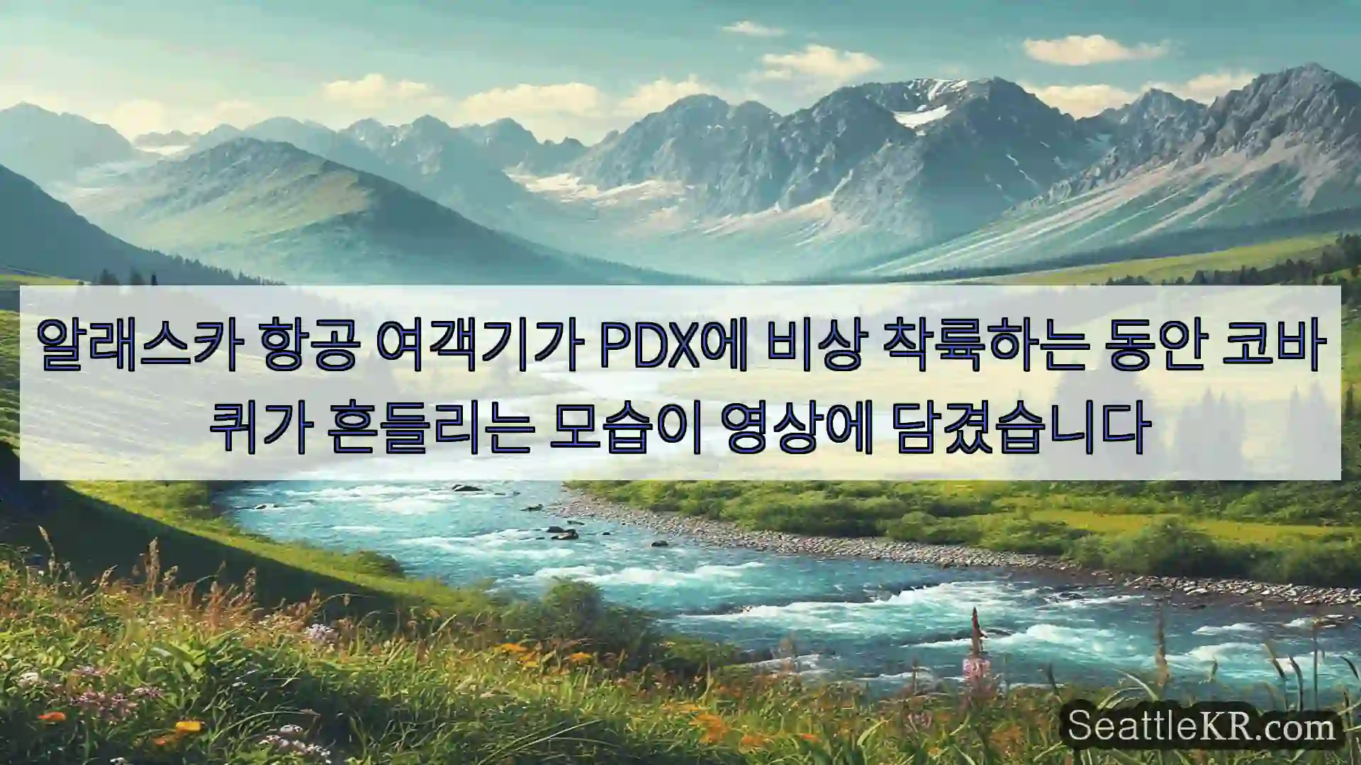 시애틀 뉴스 알래스카 항공 여객기가 PDX에 비상 착륙하는 동안 코바퀴가