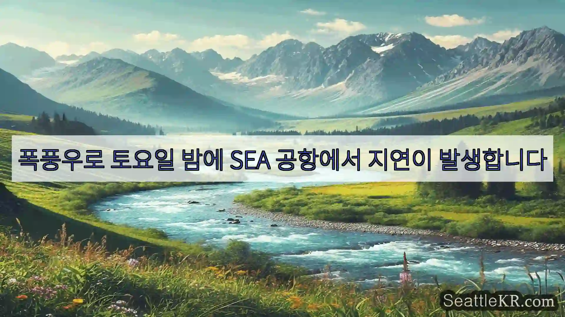 시애틀 뉴스 폭풍우로 토요일 밤에 SEA 공항에서 지연이 발생합니다