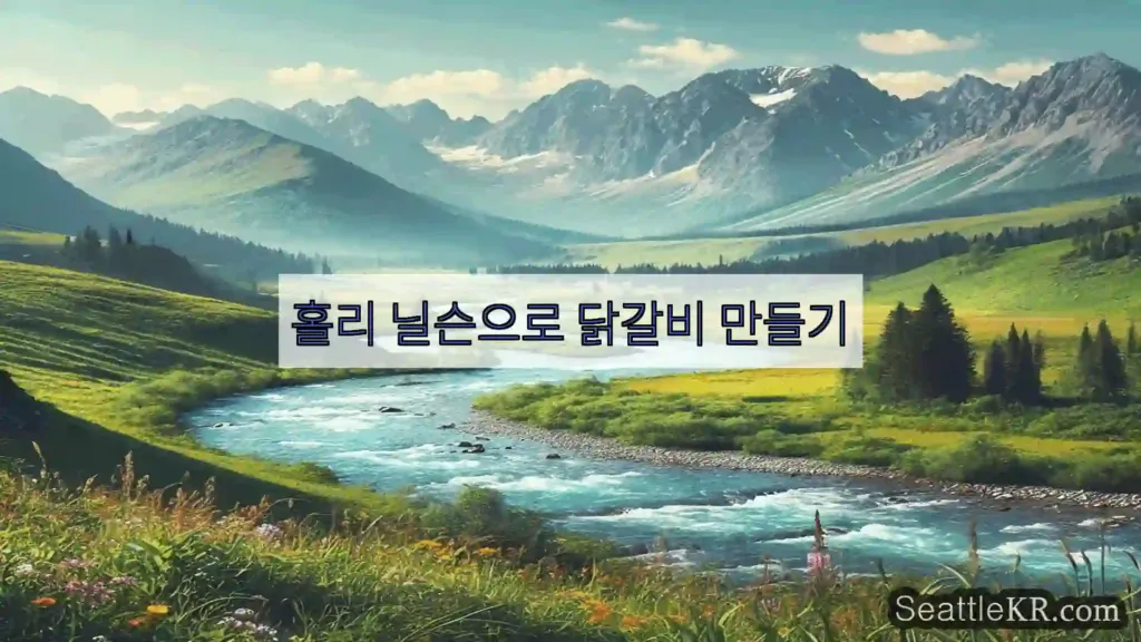 시애틀 뉴스 홀리 닐슨으로 닭갈비 만들기