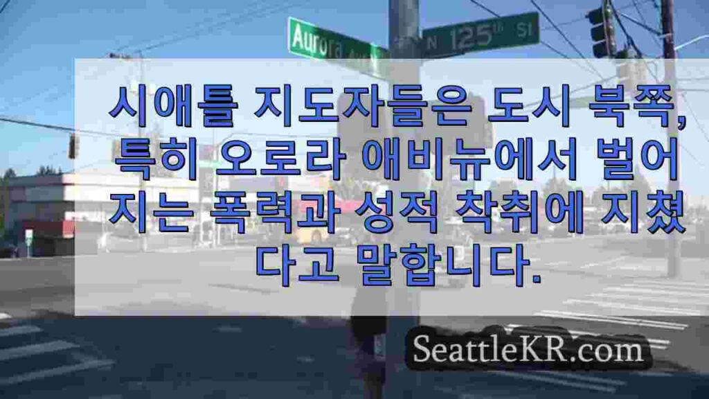 오로라 애비뉴에서 범죄와 매춘을 단속하려는 시애틀의 제안