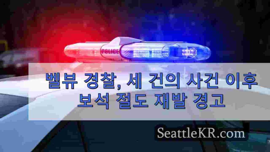 벨뷰 경찰, 하루에 세 건의 사건 이후 보석 절도 재발 경고