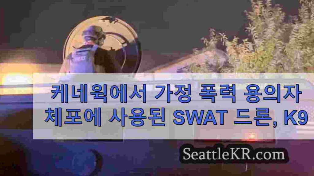 케네윅에서 가정 폭력 용의자 체포에 사용된 SWAT 드론, K9
