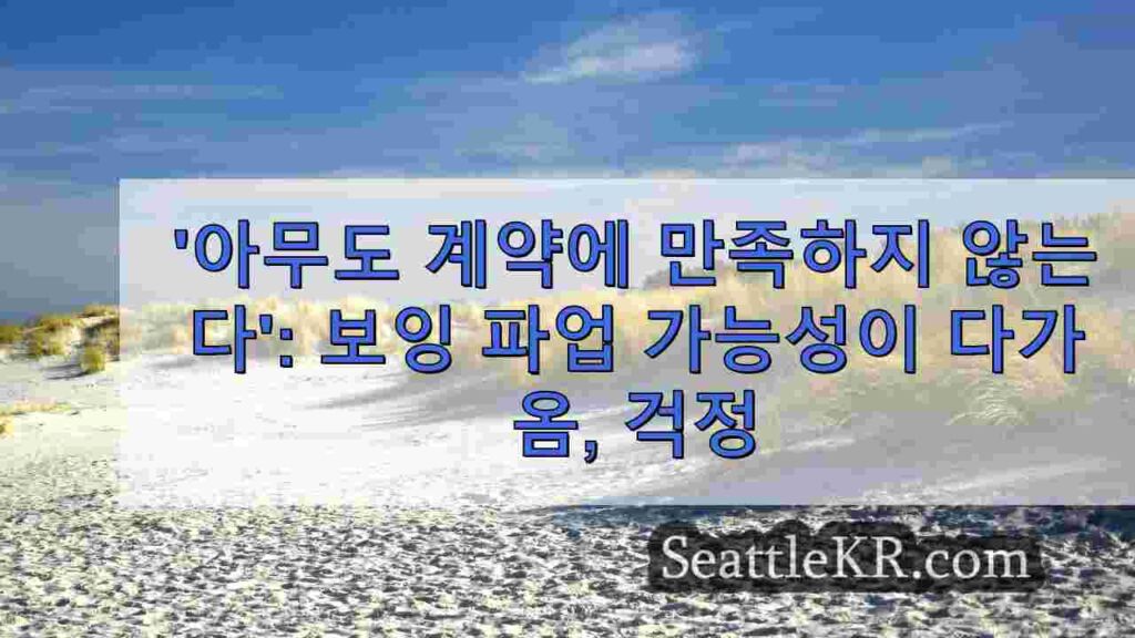 '아무도 계약에 만족하지 않는다': 보잉 파업 가능성 임박, 노동자들이