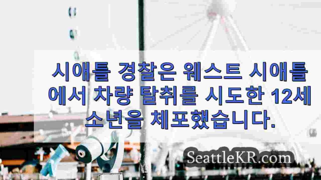 웨스트 시애틀에서 차량 탈취 시도 후 체포 된 12 세 소년