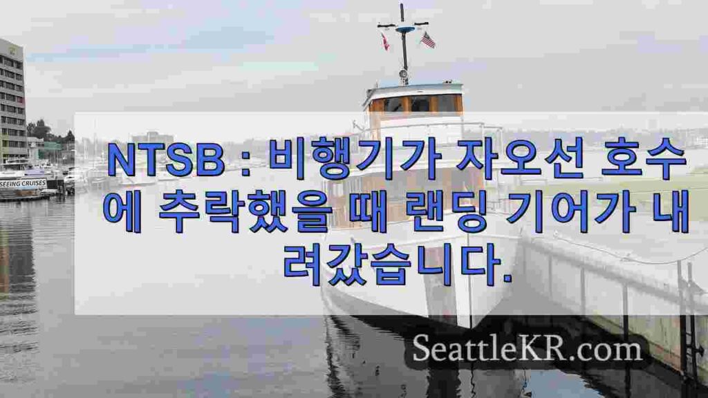NTSB : 비행기가 자오선 호수에 추락했을 때 랜딩 기어가