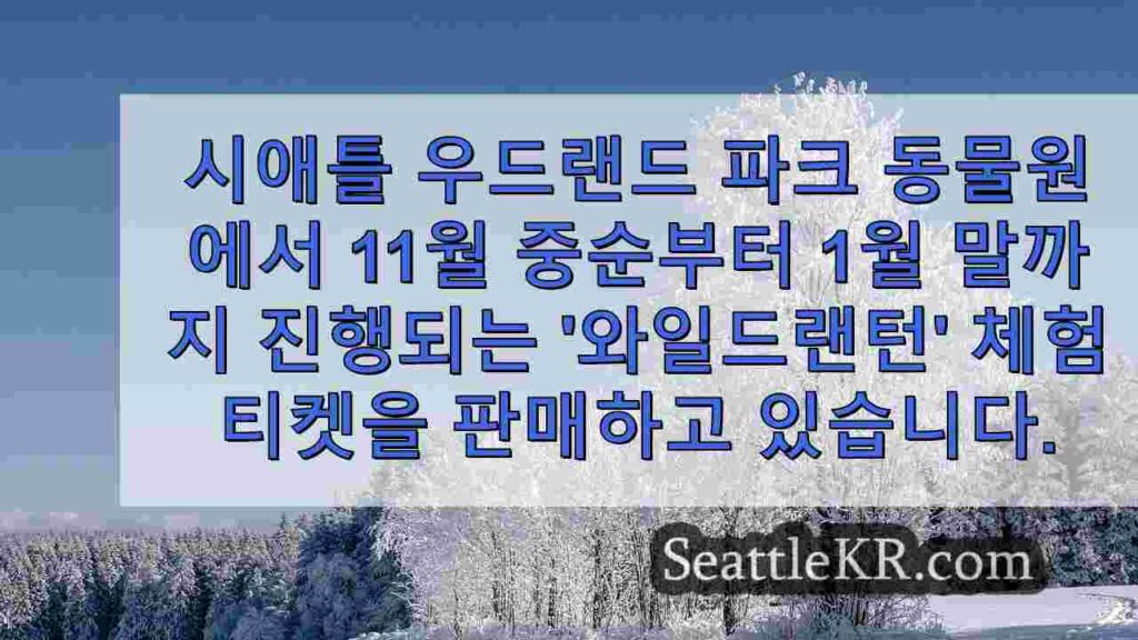 시애틀 우드랜드 파크 동물원 와일드랜턴 티켓 구매 가능