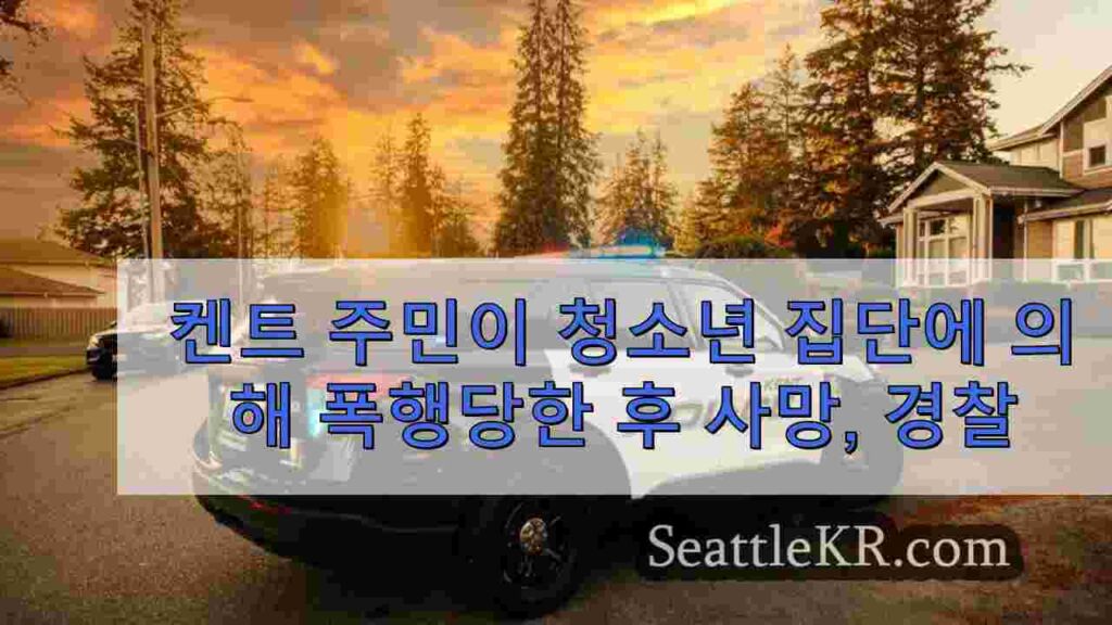 켄트 주민이 청소년 집단에게 폭행당한 후 사망, 경찰이 단서를 쫓고