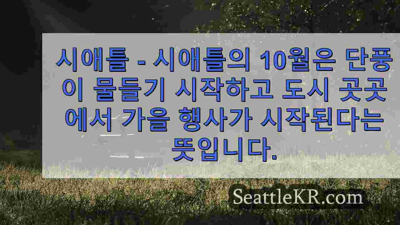 시애틀의 그레이트 호박 맥주 축제가 금요일에 시작됩니다.