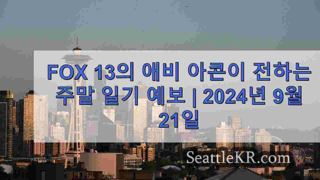 2024년 시애틀 70도 날씨의 마지막 구간이 될 것 같은 날씨