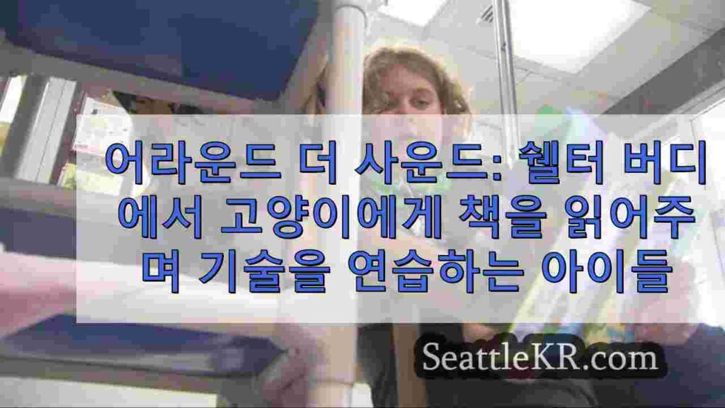 어라운드 더 사운드: 쉘터 버디즈 프로그램에서 고양이에게 책을 읽어주며