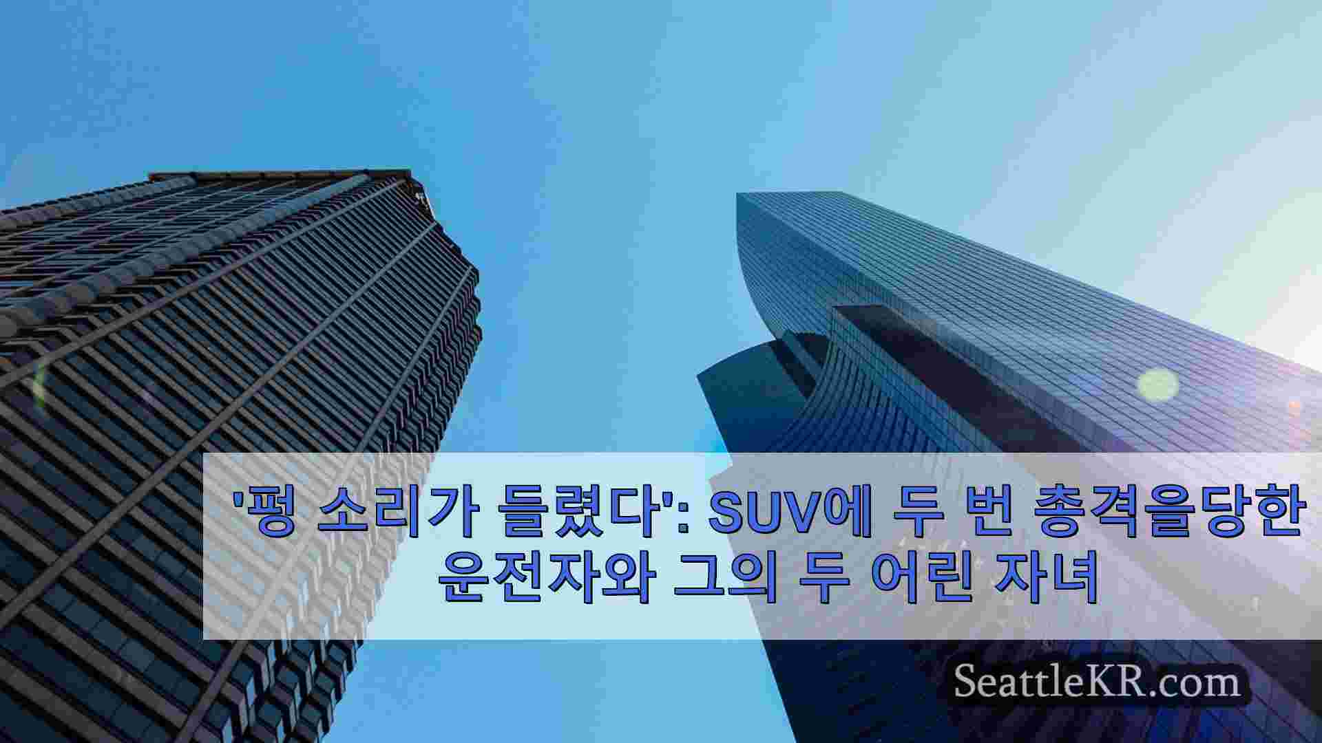 펑하는 소리가 들렸다 SUV에 두 번 총격을당한 운전자와 그의 두 어린 자녀 안에있는 아내