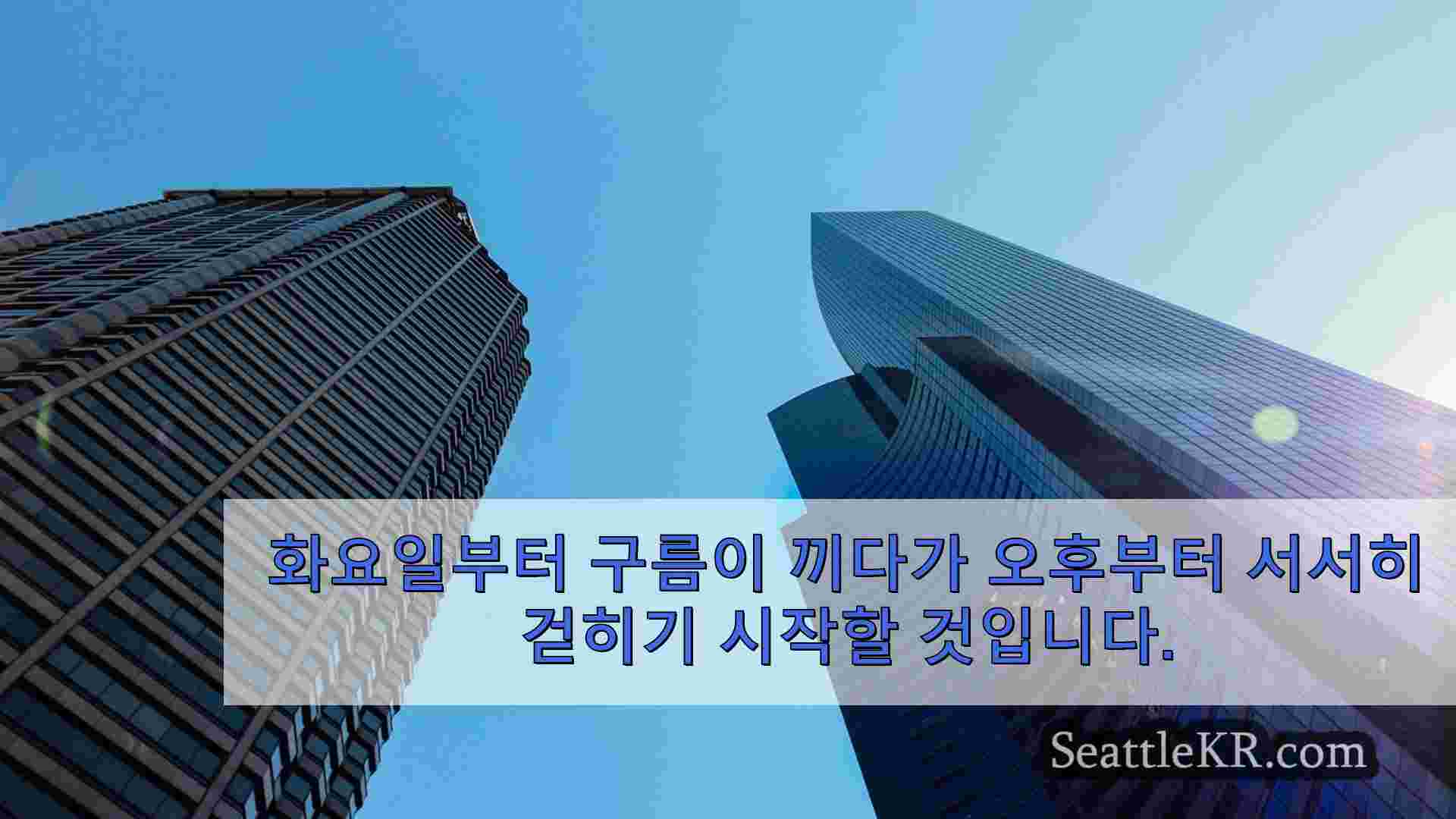 시애틀의 9월 첫째 주 기온 급상승, 건조한 날씨