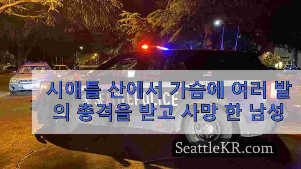시애틀 샌드 포인트 인근에서 가슴에 여러 발의 총격을 받고 사망 한 남성