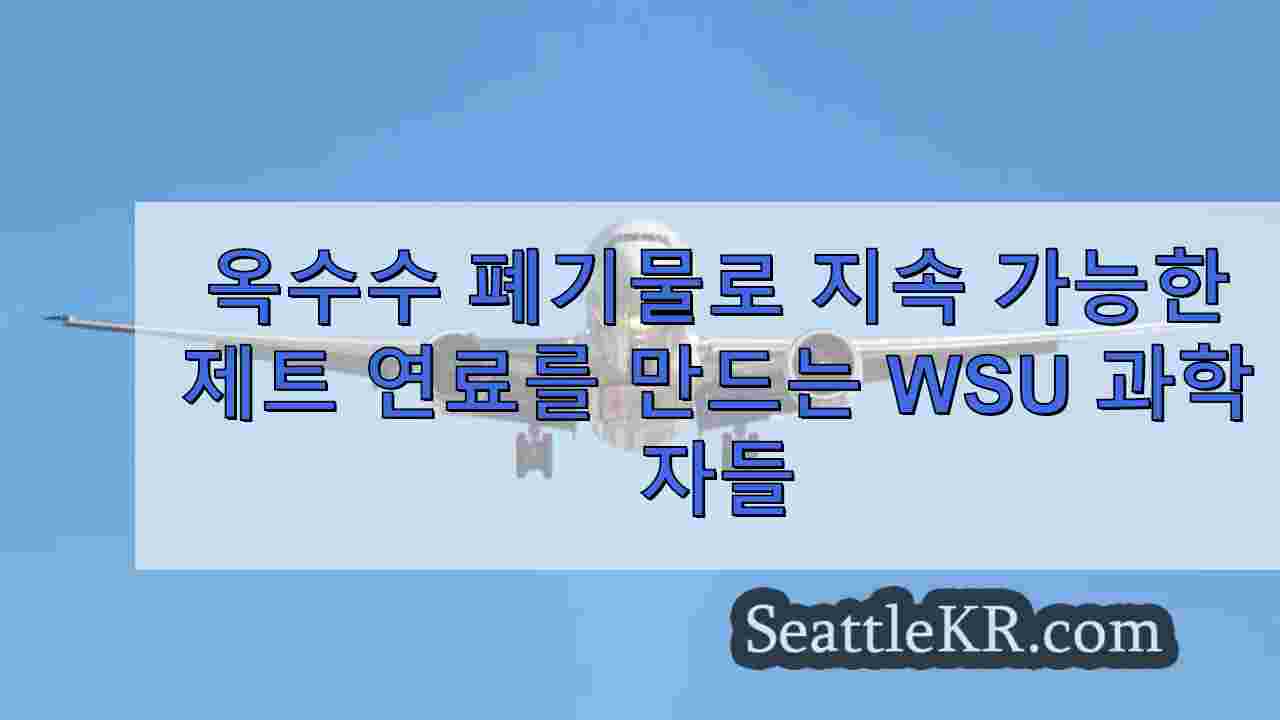 옥수수 폐기물로 지속 가능한 제트 연료를 만드는 WSU 과학자들