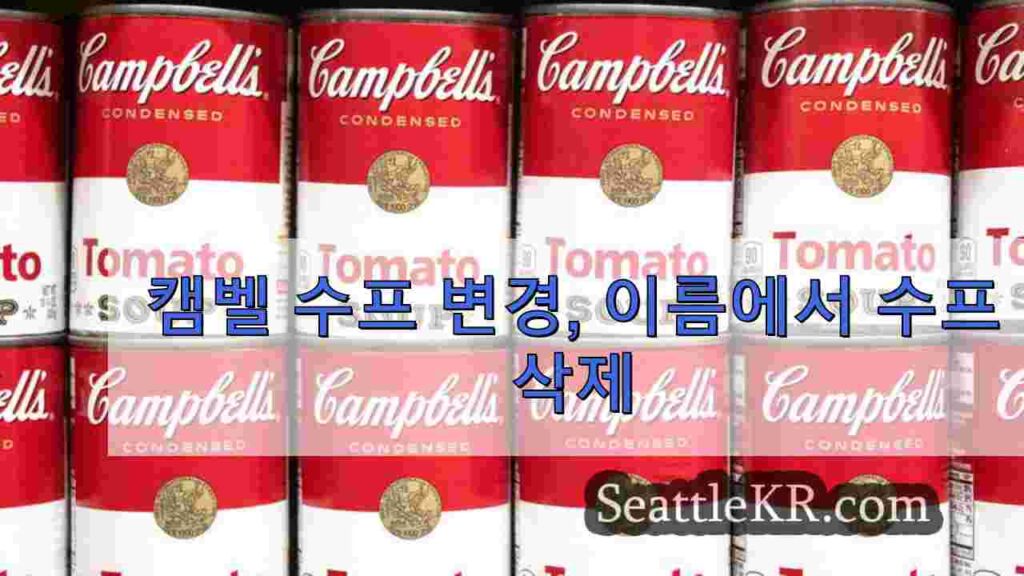캠벨 수프 변경, 이름에서 수프 삭제