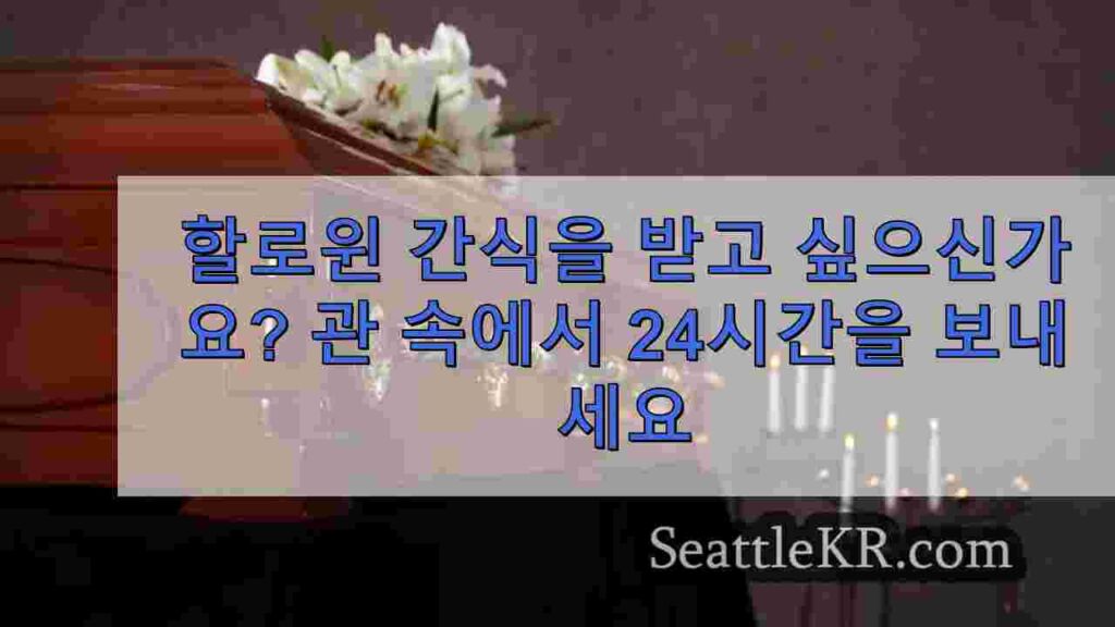 할로윈 간식을 받고 싶으신가요? 관 속에서 24시간을 보내세요