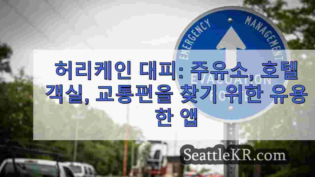 허리케인 대피: 가스, 호텔 객실, 교통 경로를 찾는 데 유용한 앱