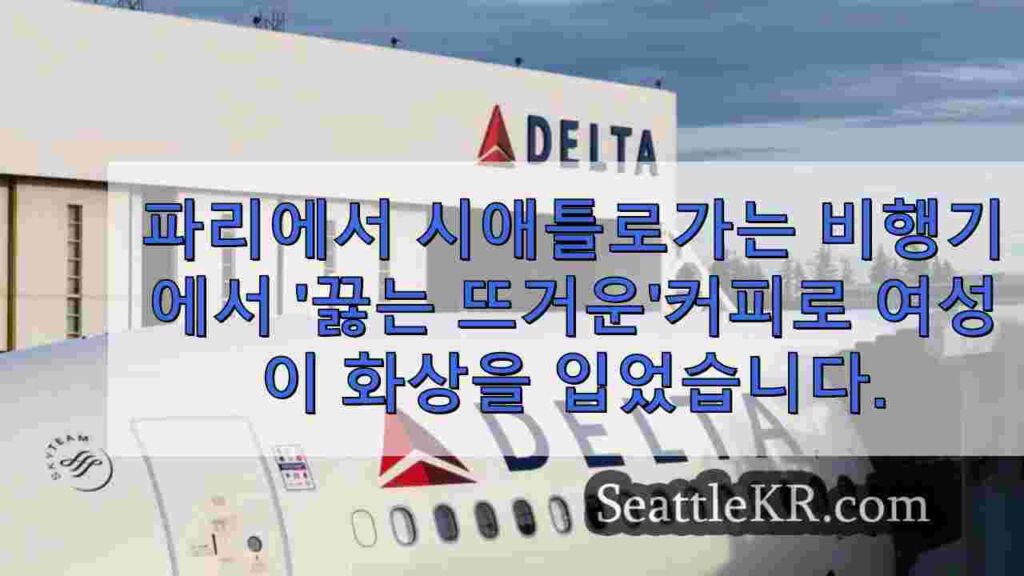 파리발 시애틀행 비행기에서 '끓는 뜨거운' 커피로 화상을 입은 여성이
