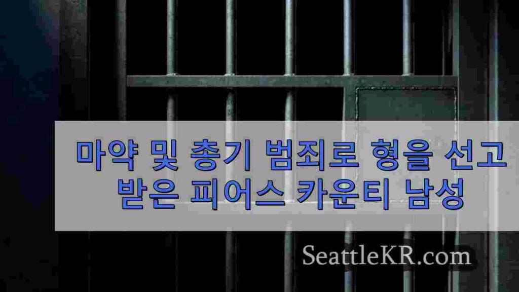 마약 및 총기 범죄로 형을 선고받은 피어스 카운티 남성