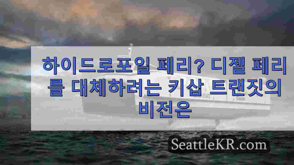 하이드로포일 페리? 디젤 페리를 대체하려는 키삽 트랜짓의 비전, 주정부