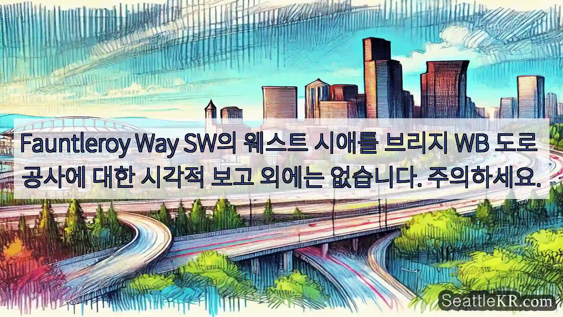 시애틀 교통뉴스 Fauntleroy Way SW의 웨스트 시애틀 브리지 WB