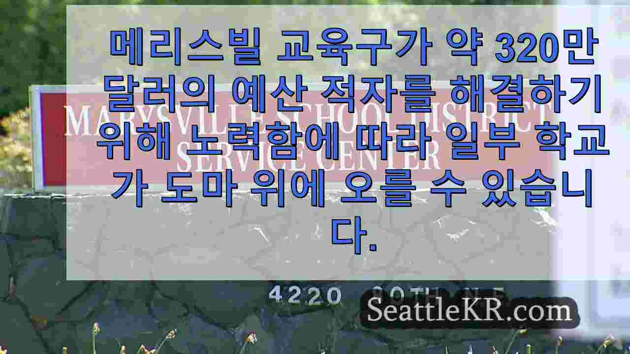 320만 달러의 예산 위기 속에서 메리스빌 학교가 잠재적 폐쇄에