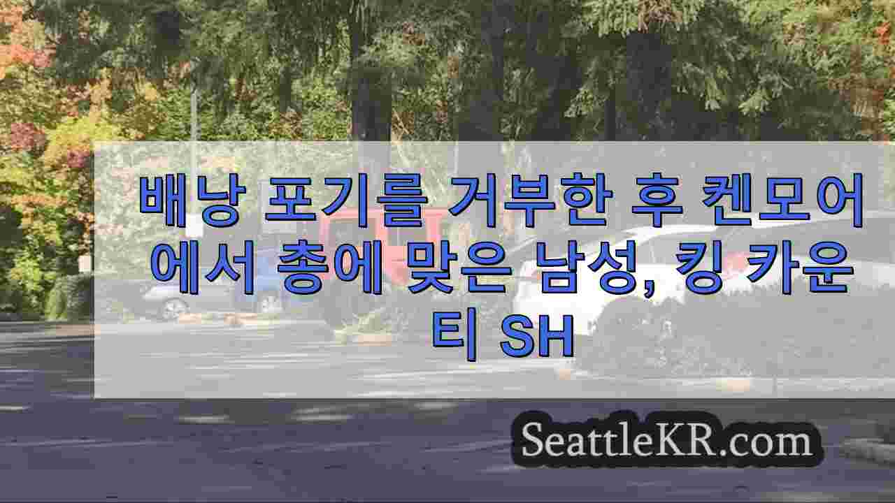 배낭 포기를 거부 한 후 켄모어에서 총에 맞은 남성, 킹 카운티 보안관