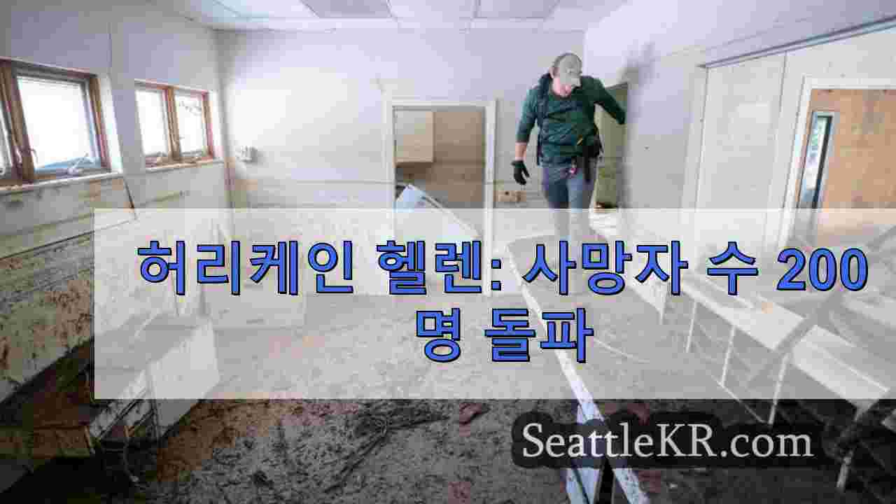 허리케인 헬렌: 사망자 수 200명 돌파