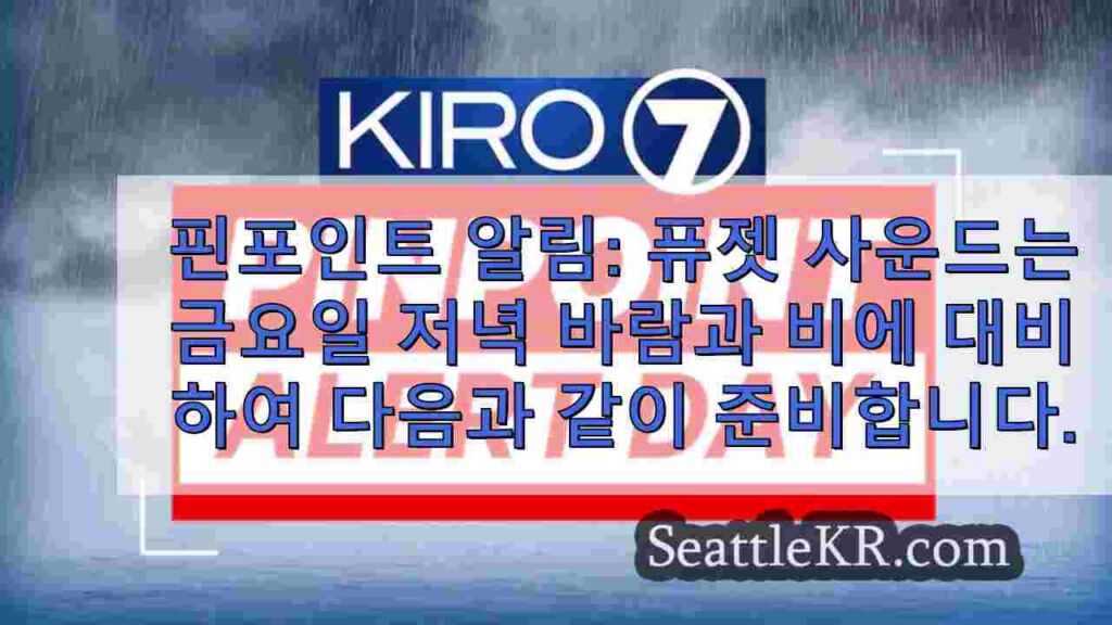 핀포인트 알림: 폭풍 시스템이 다가옴에 따라 금요일 저녁 바람과 비에
