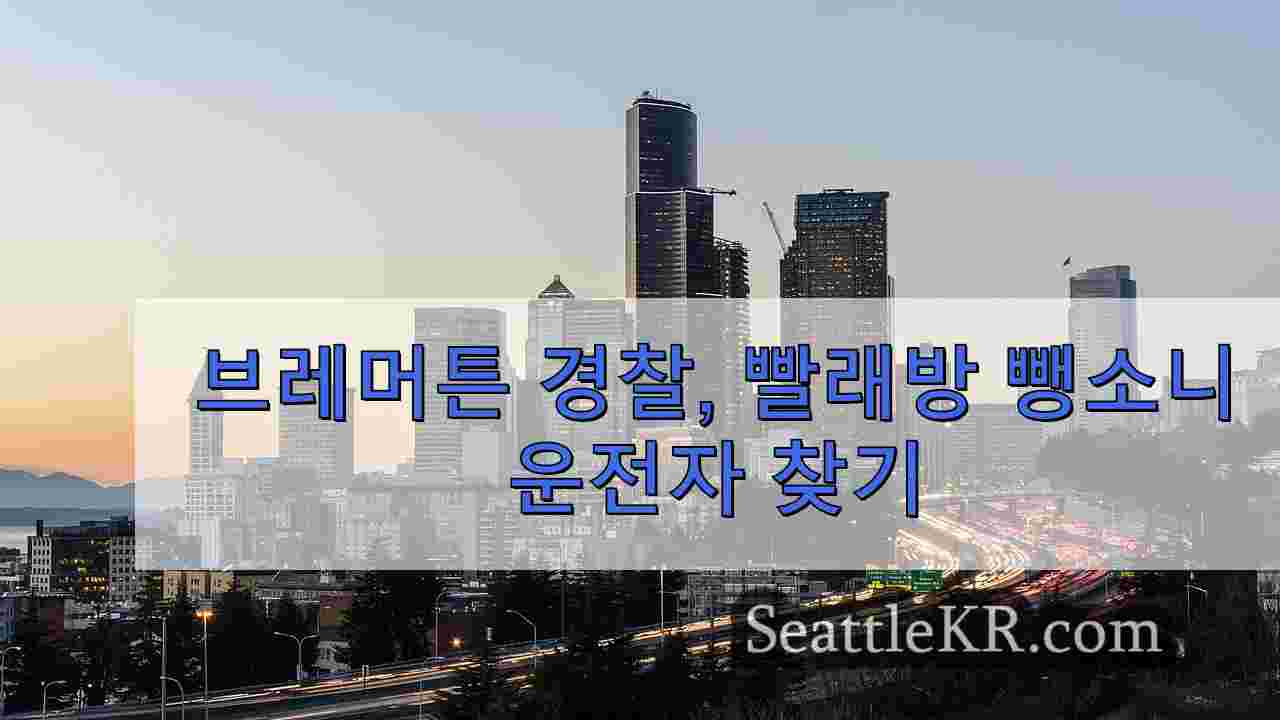 브레머튼 경찰, 빨래방 뺑소니 운전자 찾기