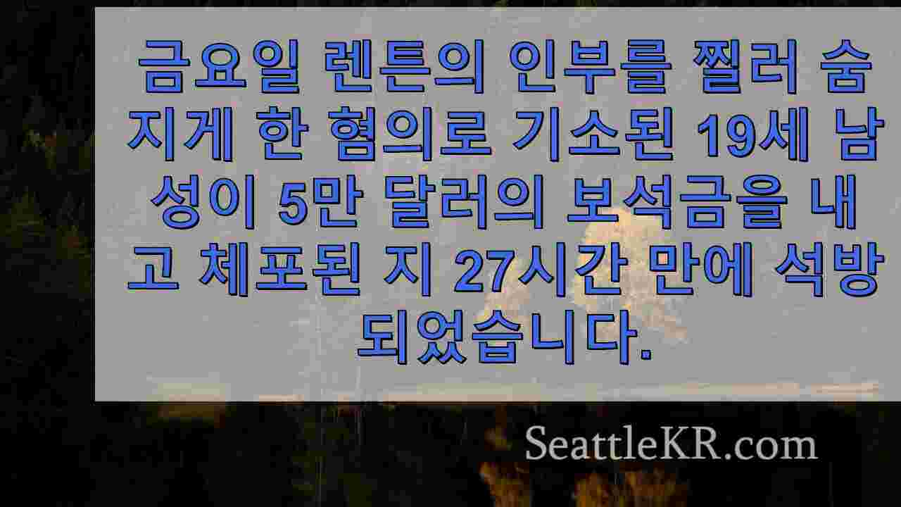 시애틀 판사, 65 세 베테랑 살인 사건 다음날 살인 용의자 석방