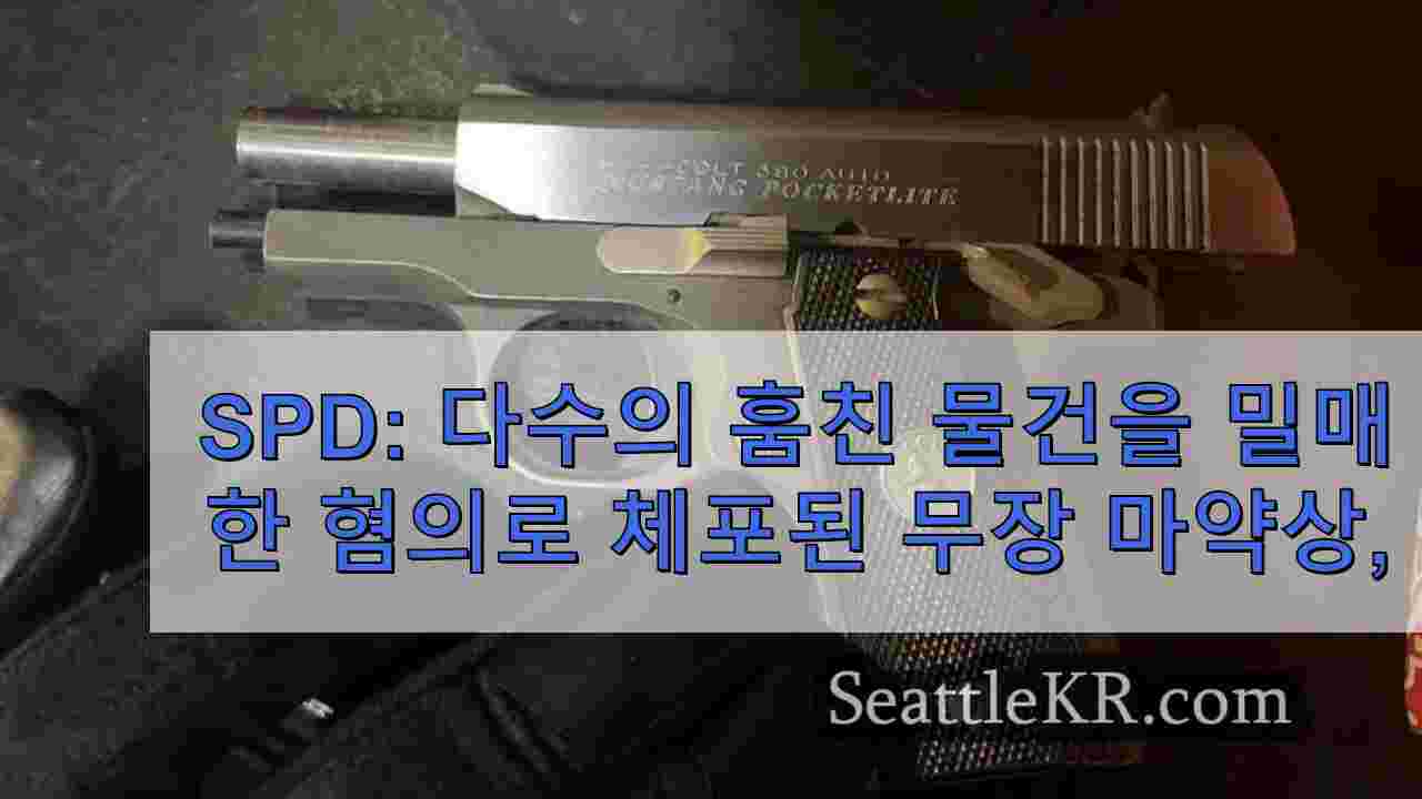 SPD : 시애틀 시내에서 여러 도난품과 마약 밀매 혐의로 무장 마약