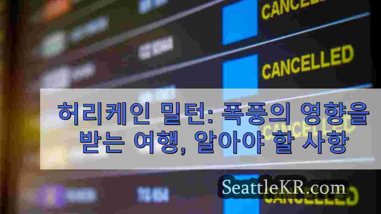 허리케인 밀턴: 폭풍의 영향을 받는 여행, 알아야 할 사항