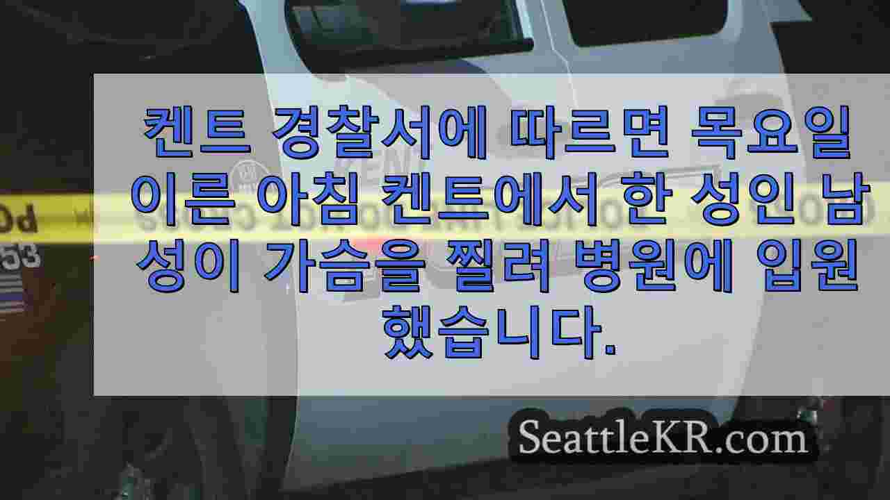 켄트에서 이른 아침 칼부림으로 중상을 입은 남성