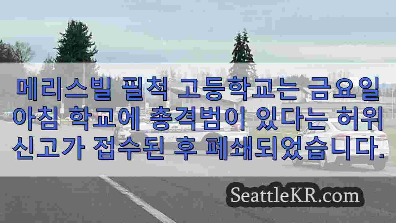 현역 총격범에 대한 허위 신고로 인해 메리스빌 필척 고등학교가