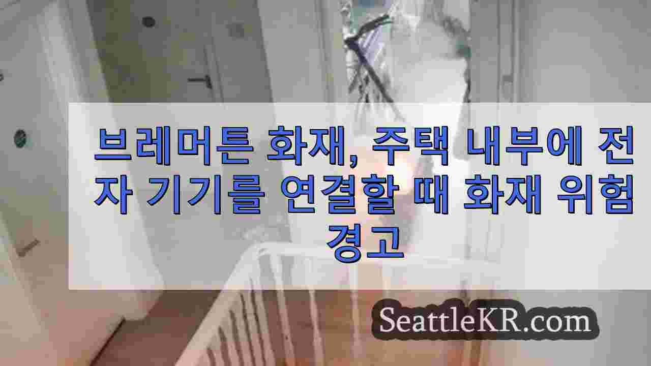 브레머튼 화재, 주택 내부에 전자 기기를 꽂을 때 화재 위험 경고