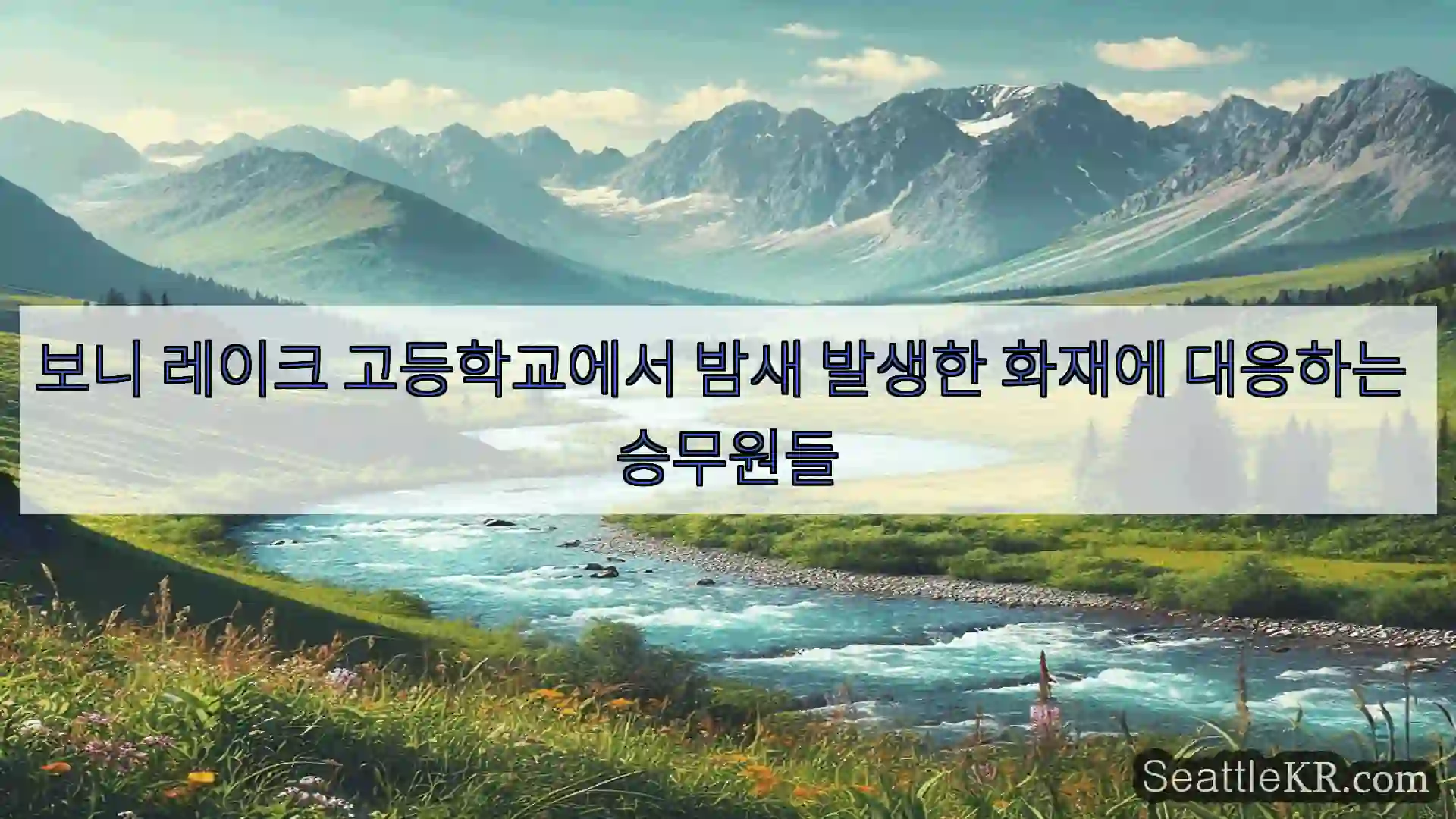 시애틀 뉴스 보니 레이크 고등학교에서 밤새 발생한 화재에 대응하는 승무원들