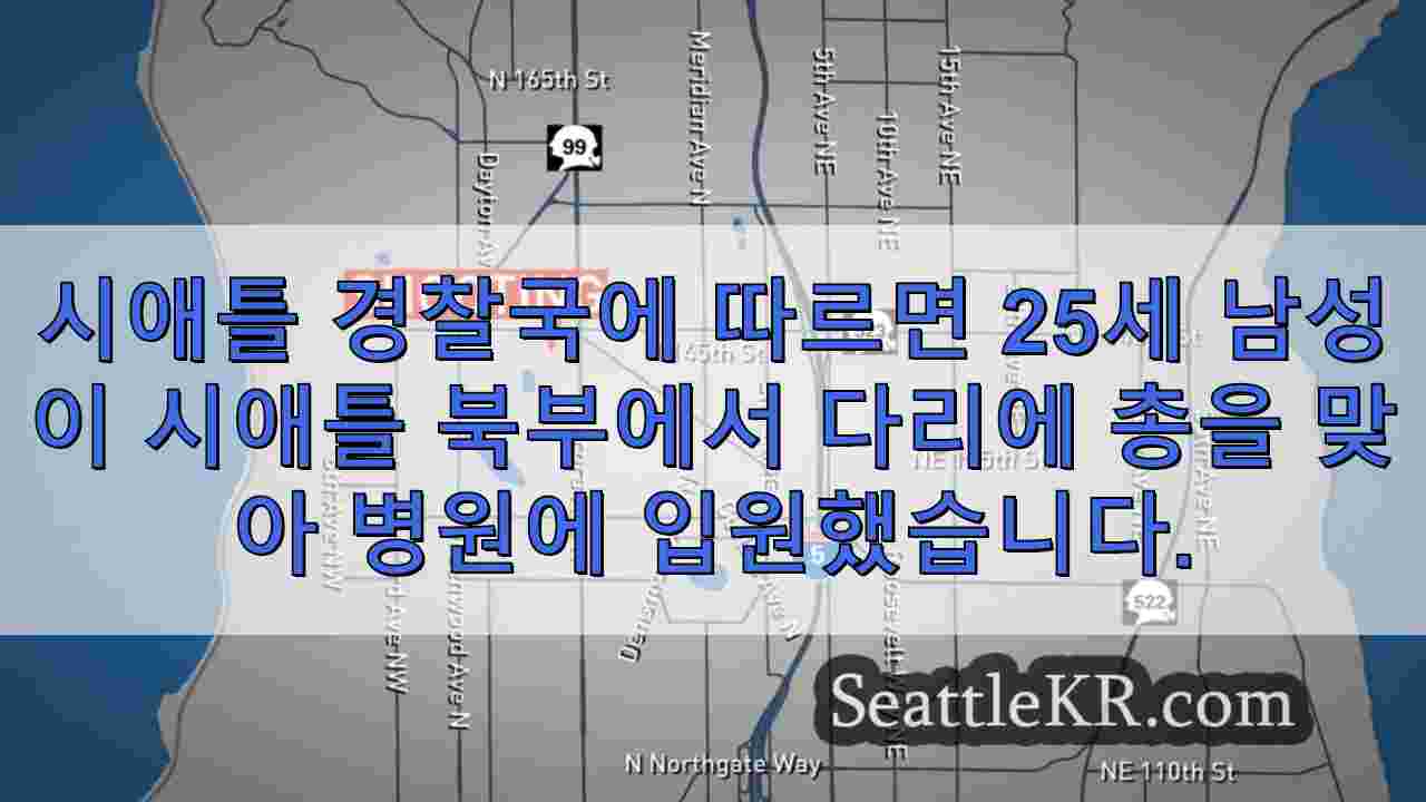 시애틀 북부의 비터 레이크 근처에서 심야 총격 사건으로 입원 한 남성