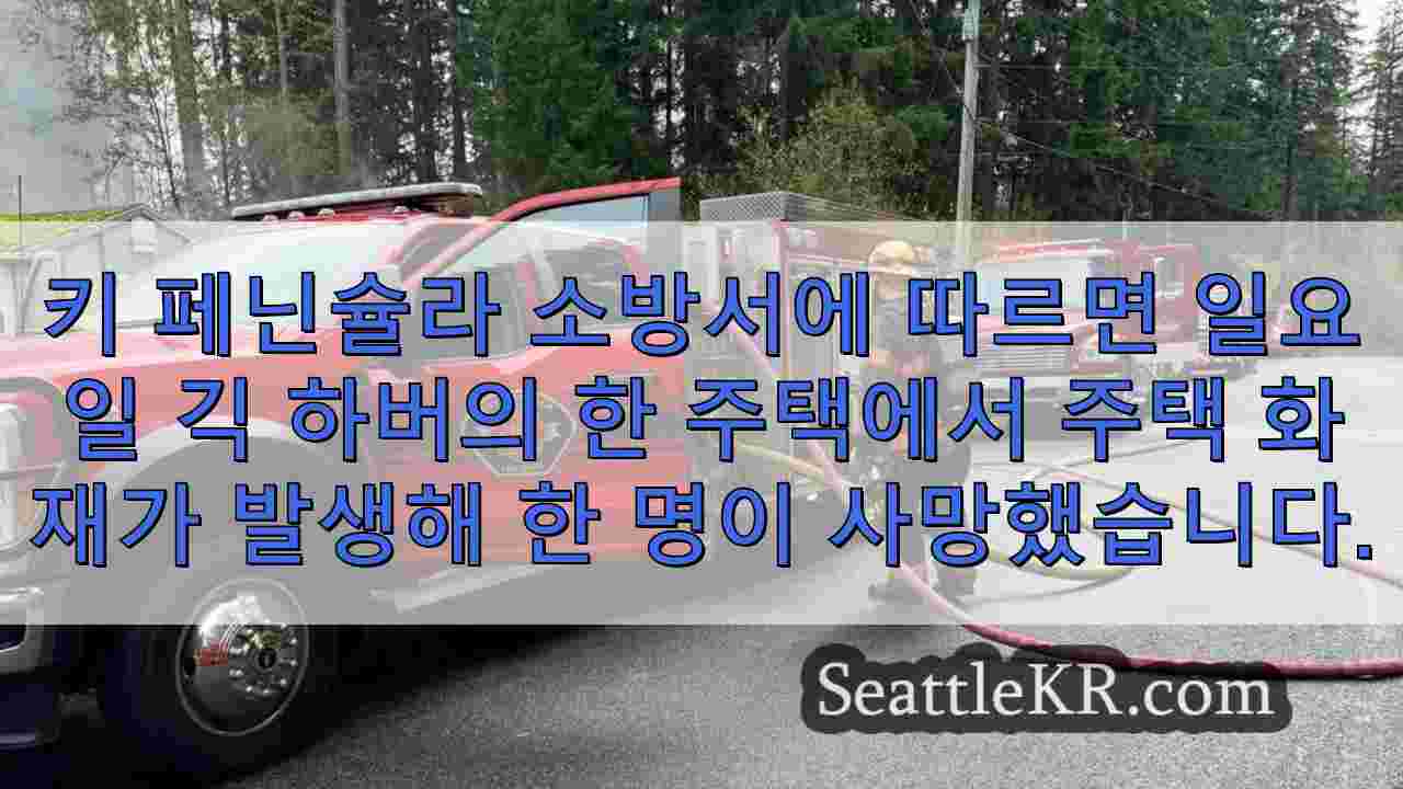 긱 하버 주택 화재로 사망자 발생