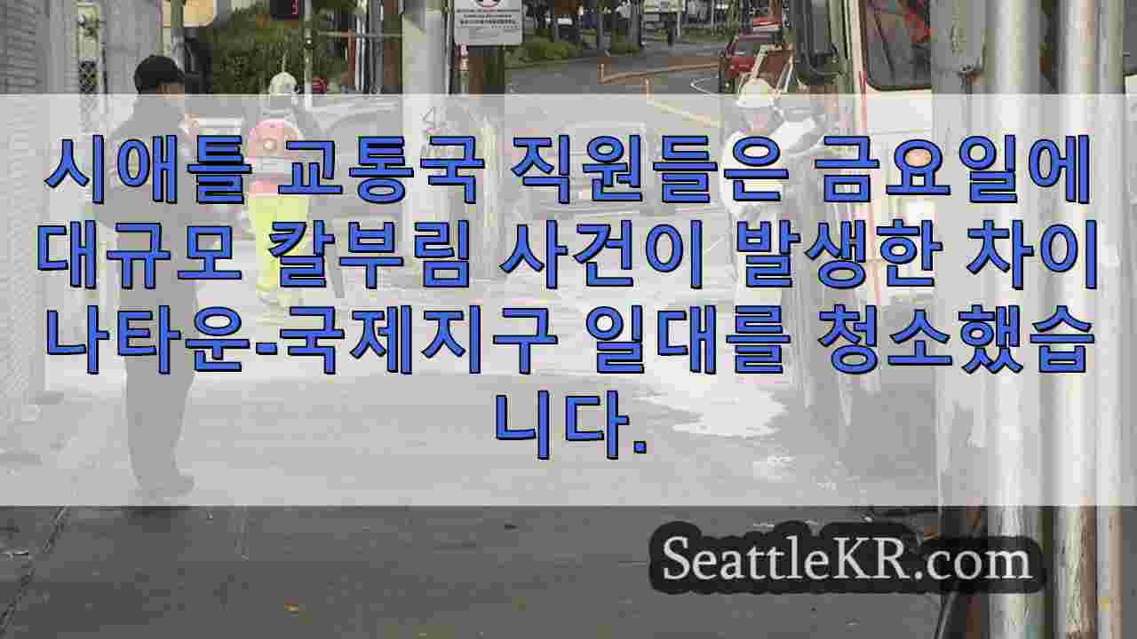 시애틀의 CID는 인근에서 발생한 폭력적인 집단 칼부림 사건 이후