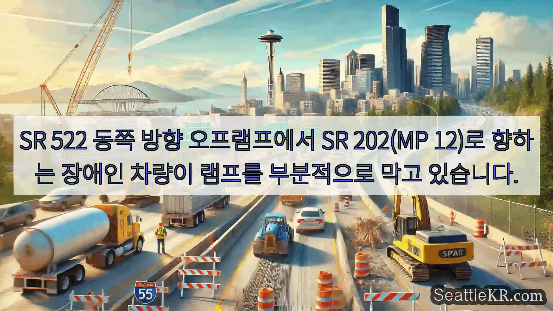 시애틀 교통뉴스 SR 522 동쪽 방향 오프램프에서 SR 202(MP 12)로