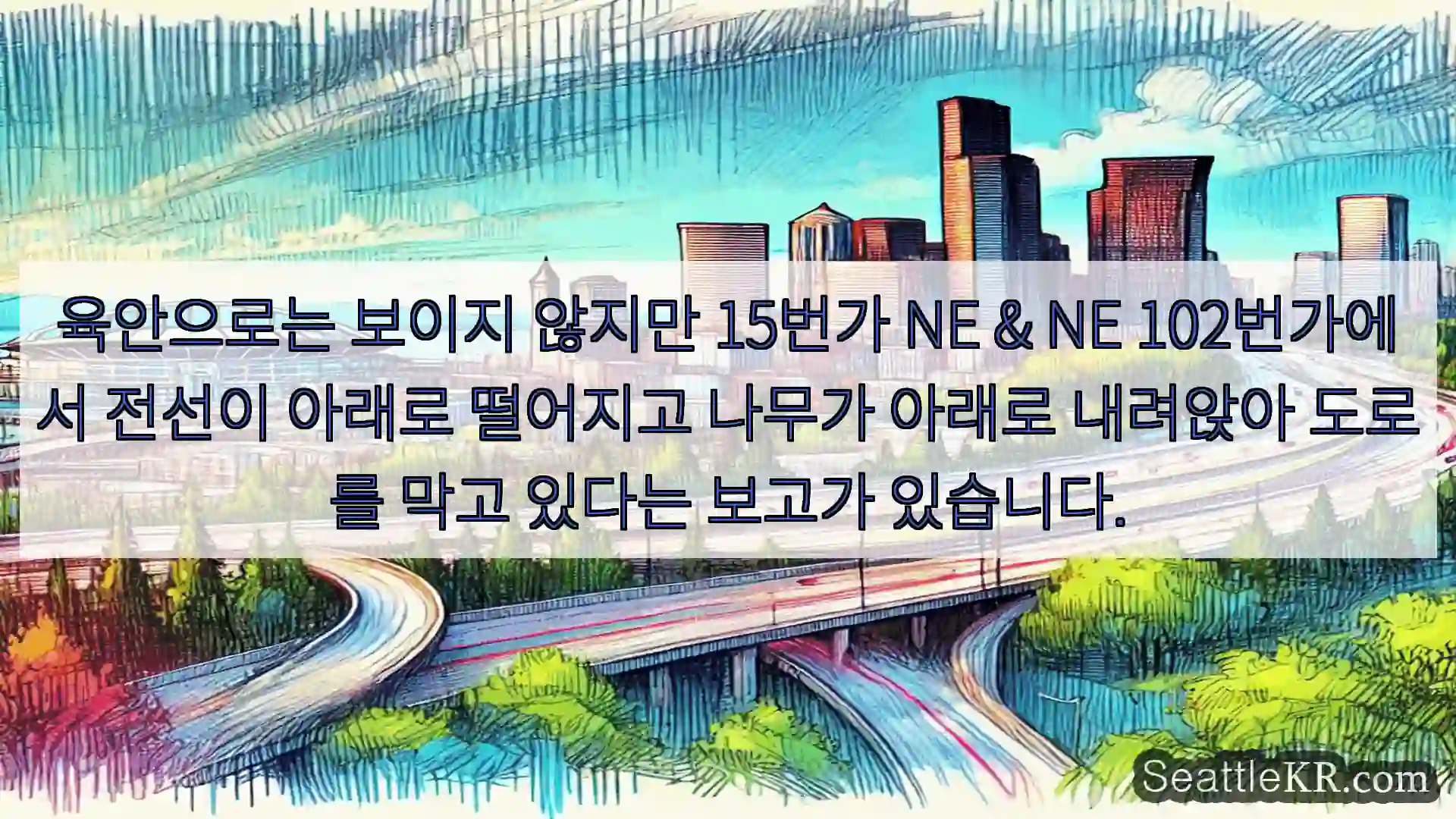 시애틀 교통뉴스 육안으로는 보이지 않지만 15번가 NE & NE 102번가에서