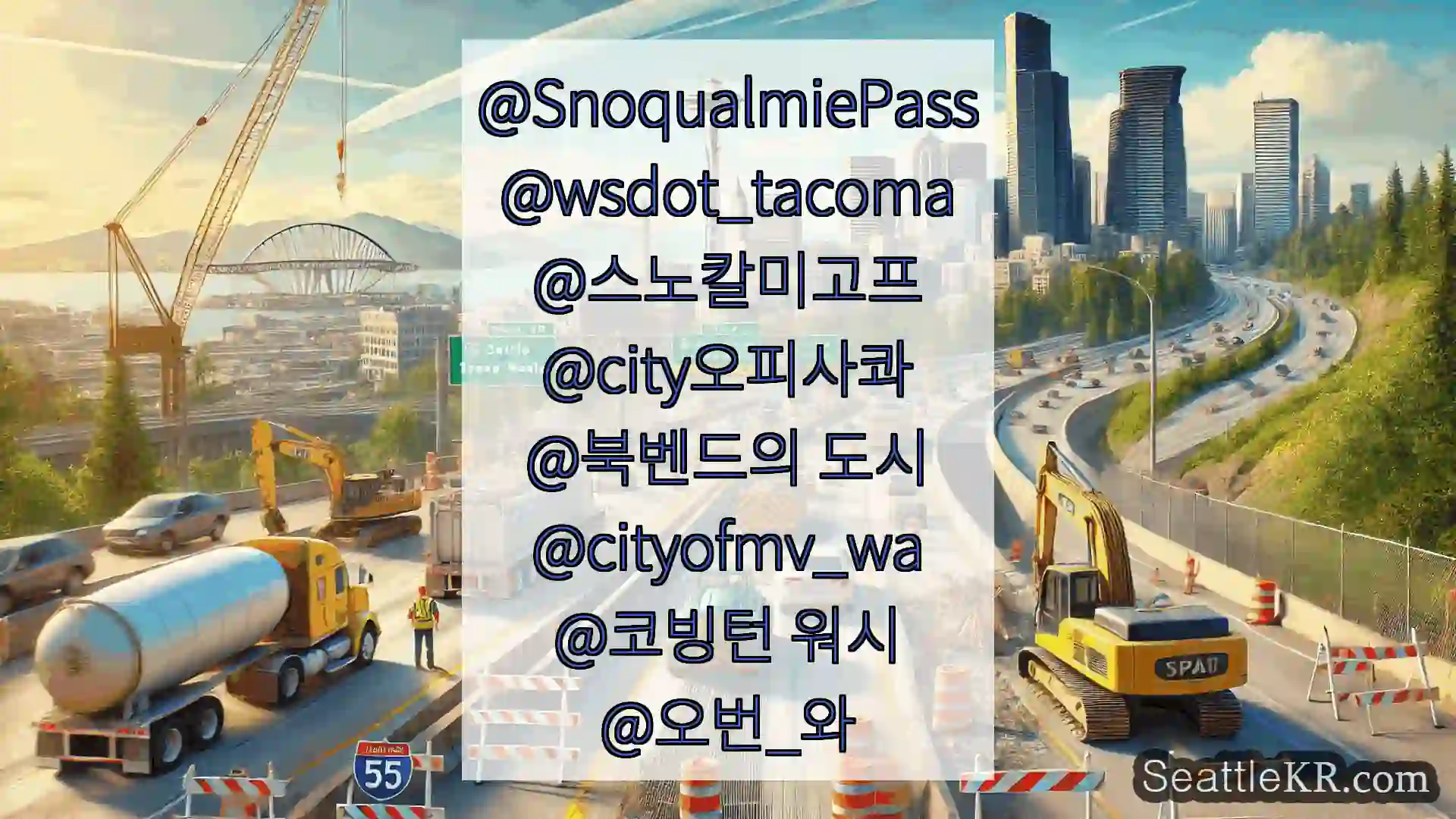 시애틀 교통뉴스 @SnoqualmiePass @wsdot_tacoma @스노칼미